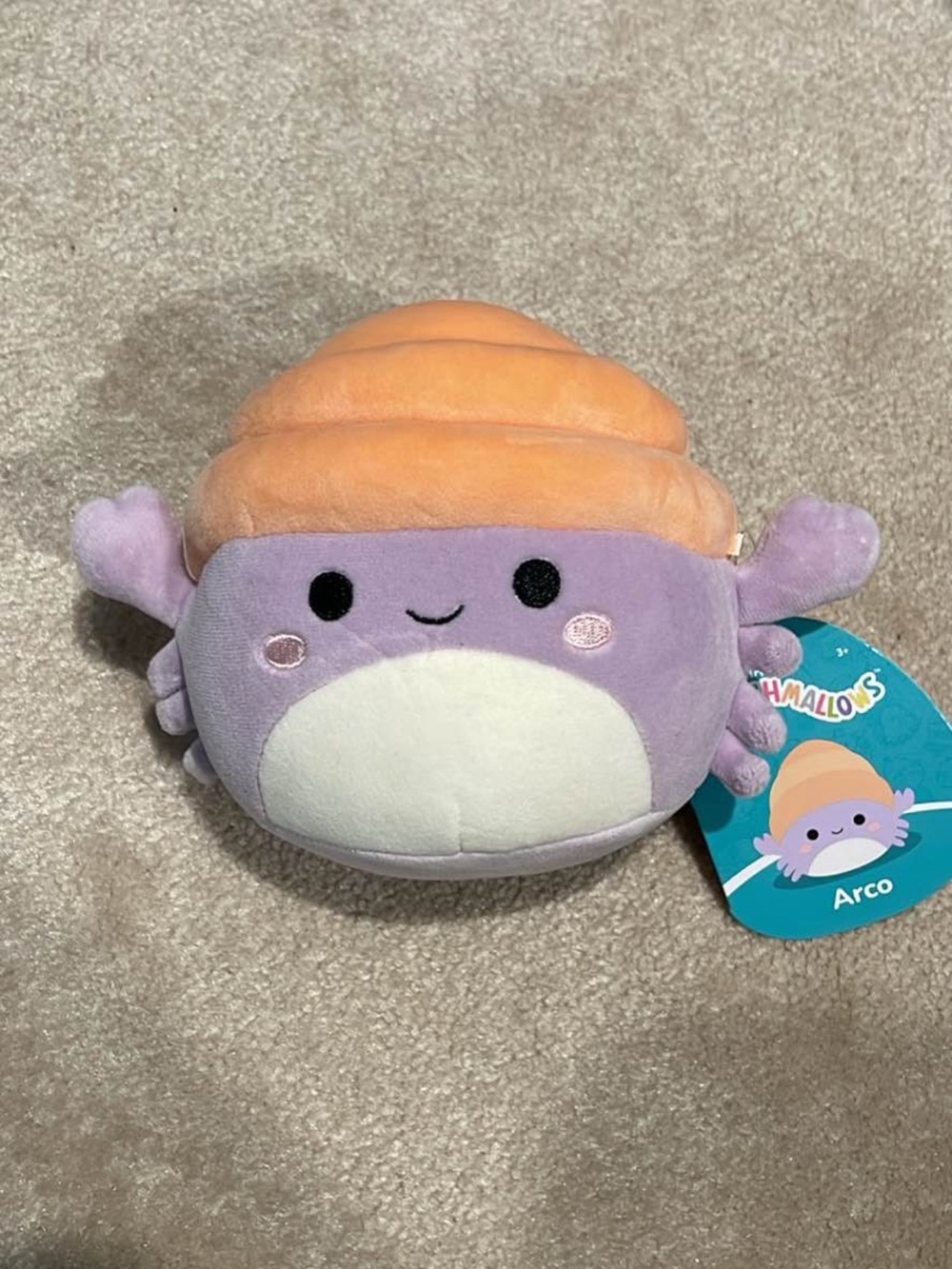 Squishmallows Arco Purple & Orange Sea Critter Plush